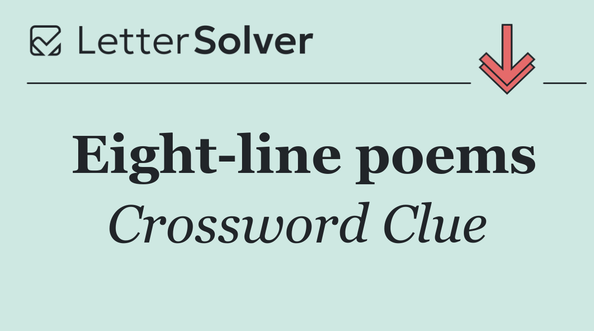 Eight line poems