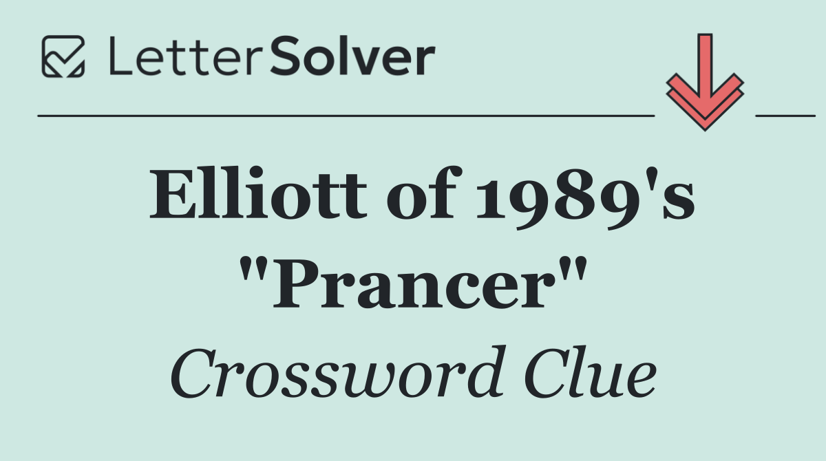 Elliott of 1989's "Prancer"