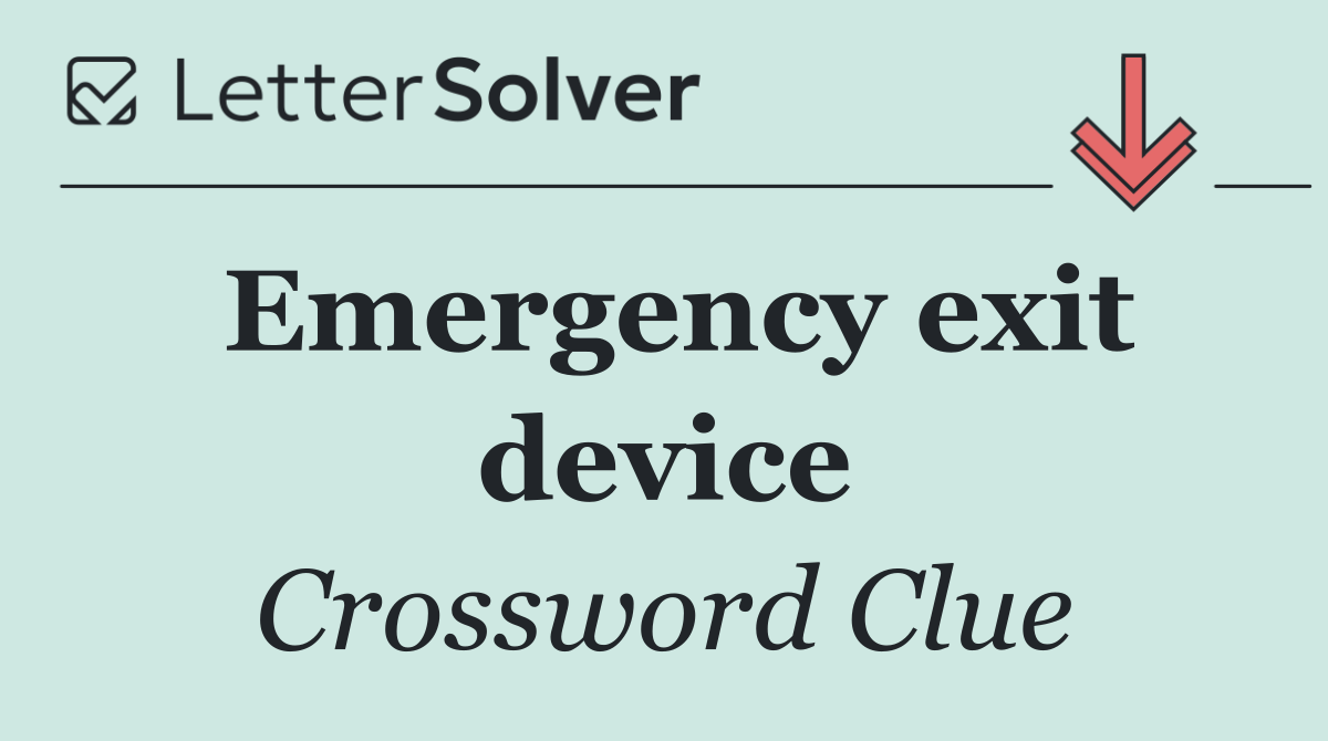 Emergency exit device