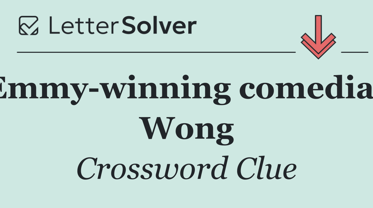 Emmy winning comedian Wong