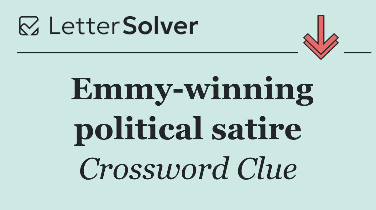 Emmy winning political satire