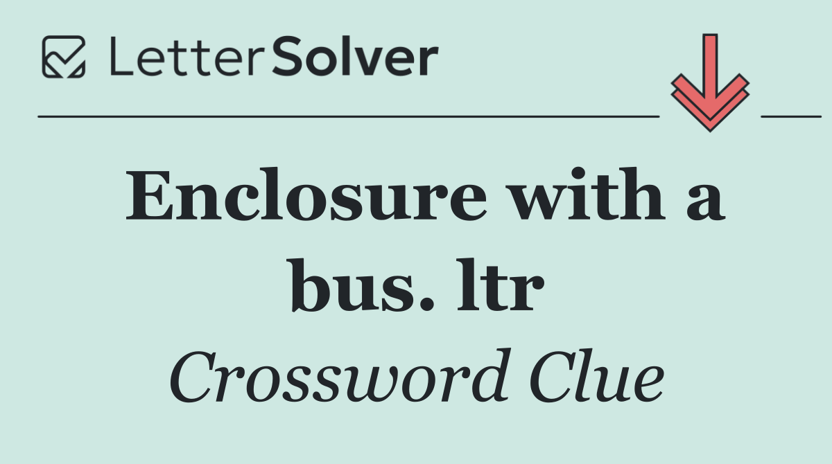 Enclosure with a bus. ltr