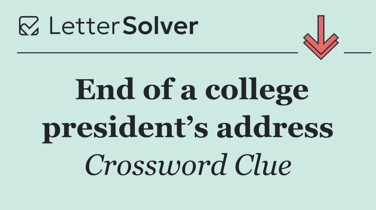 End of a college president’s address