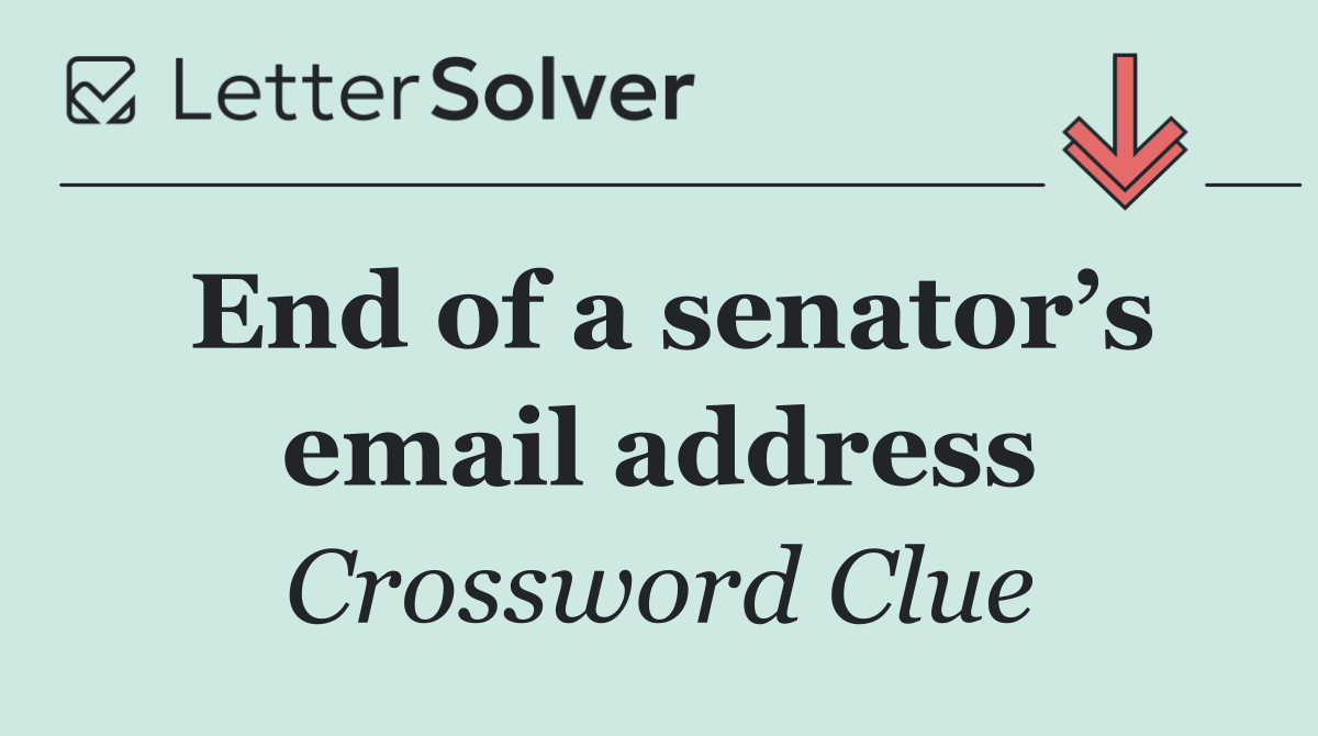 End of a senator’s email address
