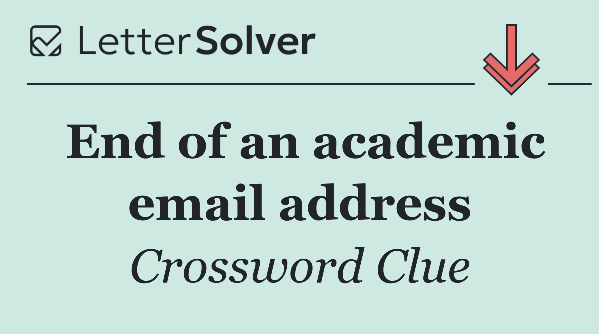 End of an academic email address