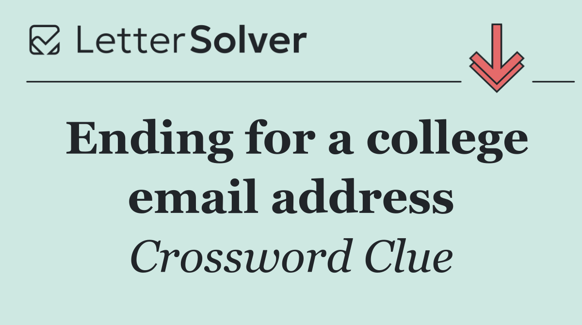 Ending for a college email address