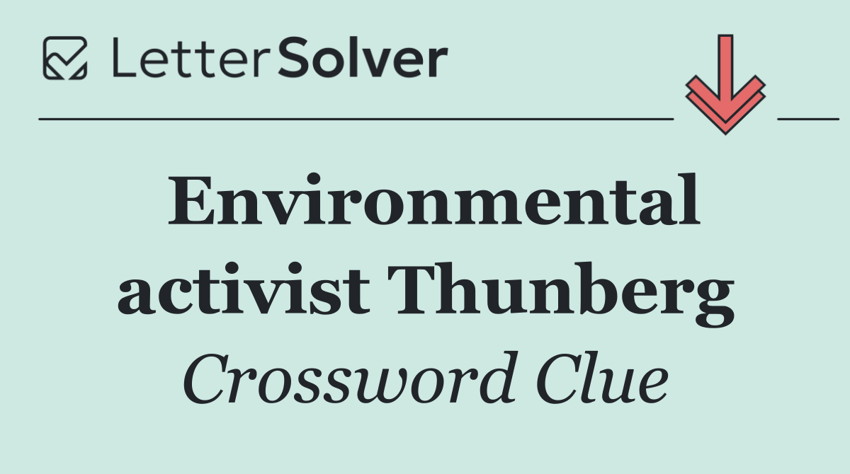 Environmental activist Thunberg