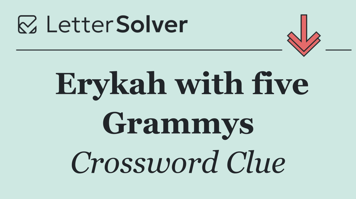Erykah with five Grammys