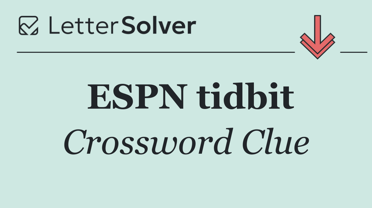 ESPN tidbit