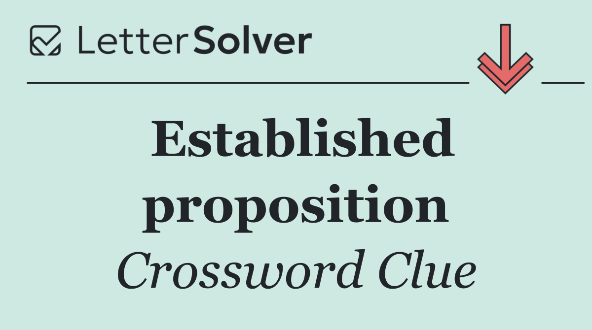 Established proposition