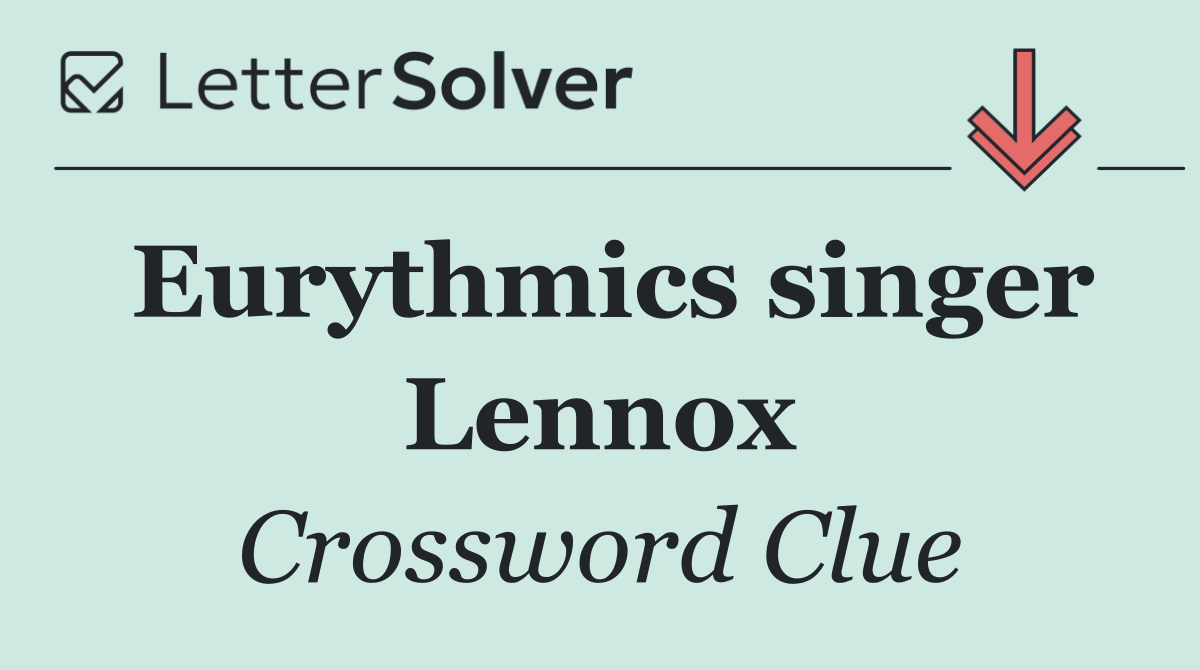 Eurythmics singer Lennox