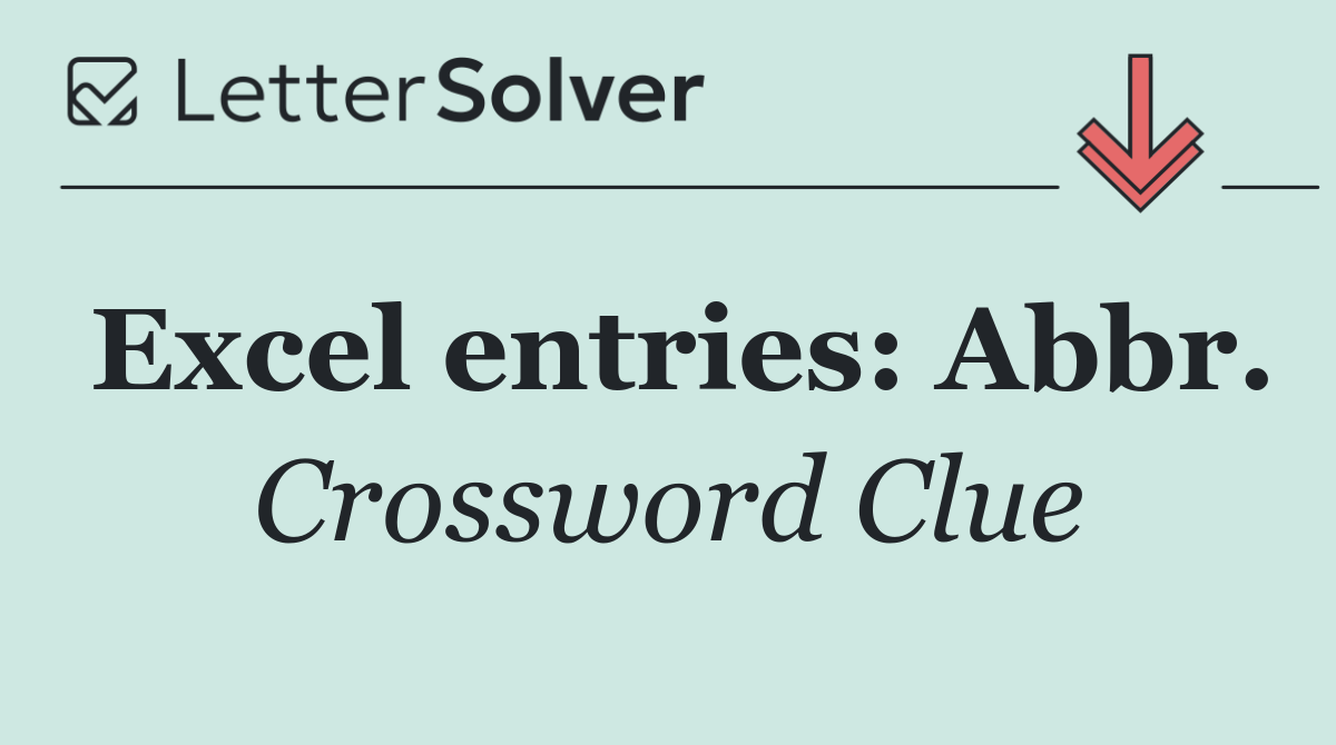 Excel entries: Abbr.