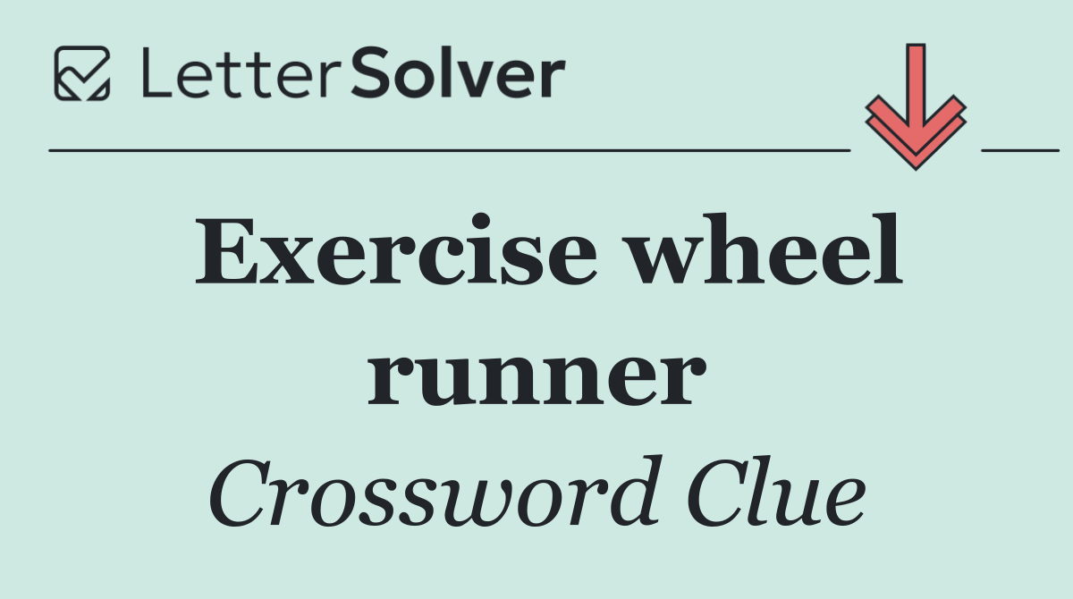 Exercise wheel runner