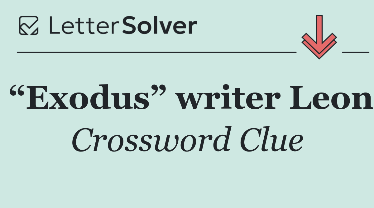 “Exodus” writer Leon