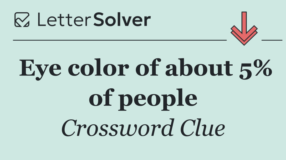 Eye color of about 5% of people