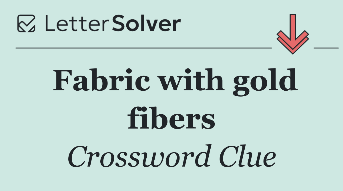 Fabric with gold fibers