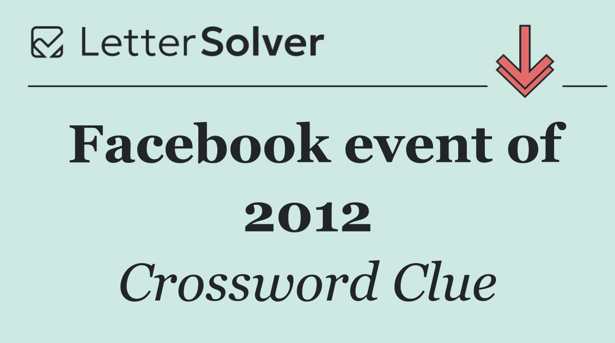 Facebook event of 2012
