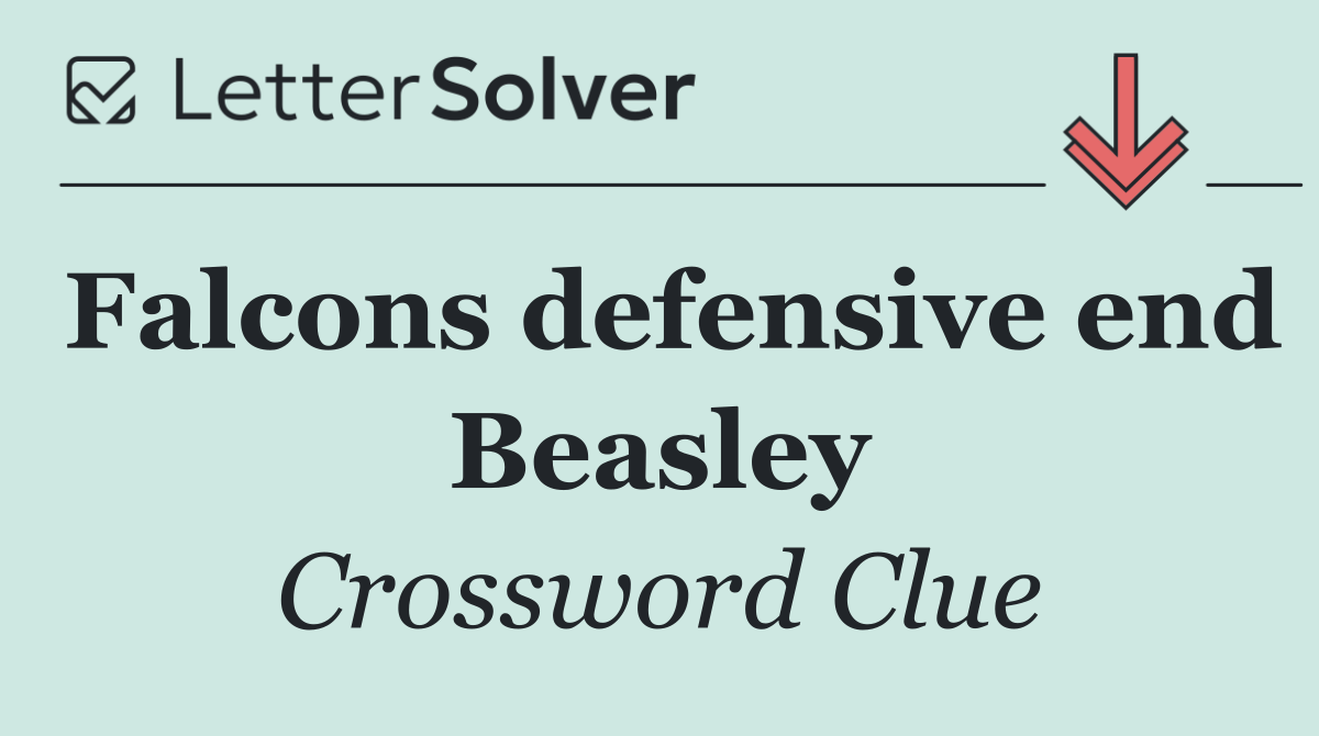Falcons defensive end Beasley