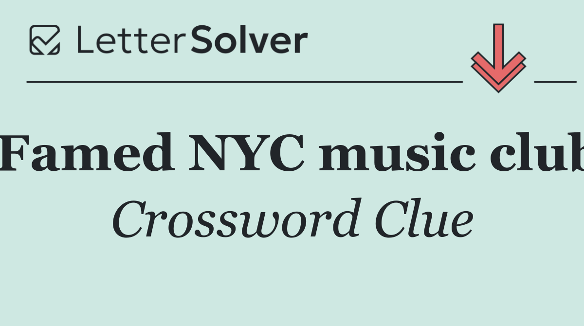 Famed NYC music club