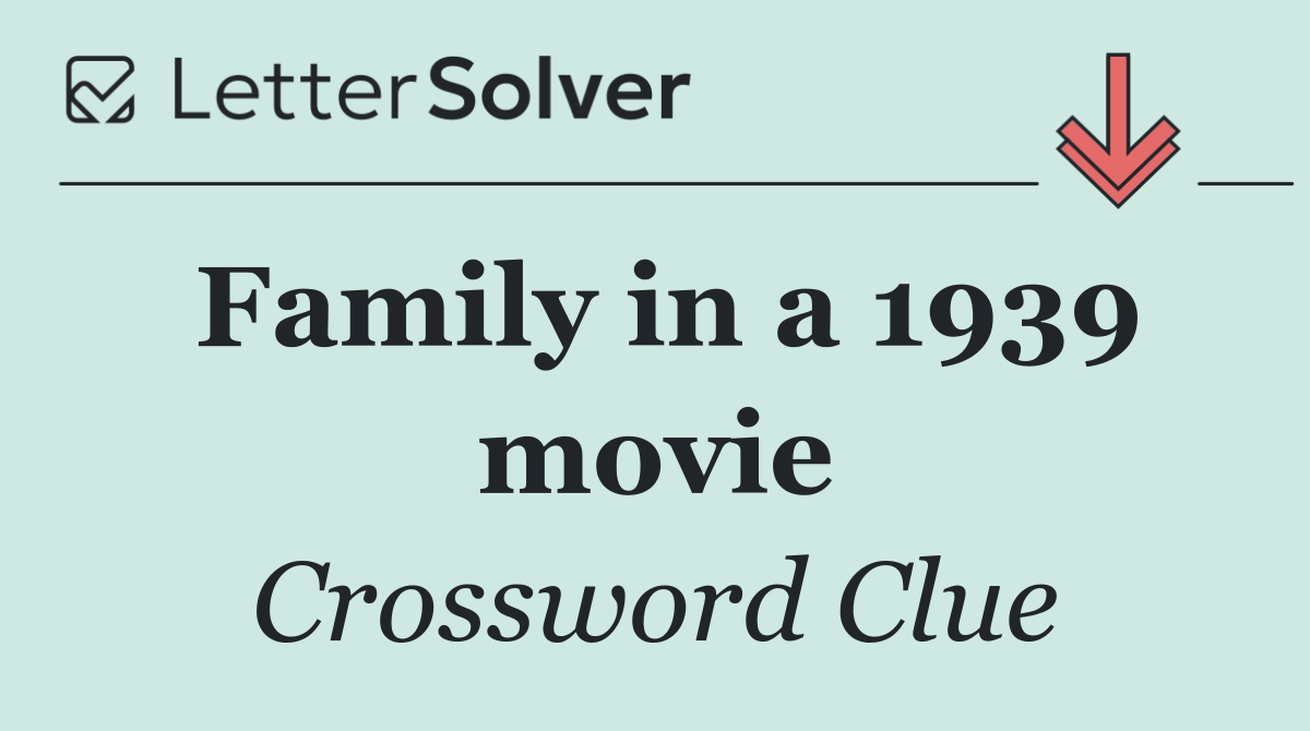 Family in a 1939 movie