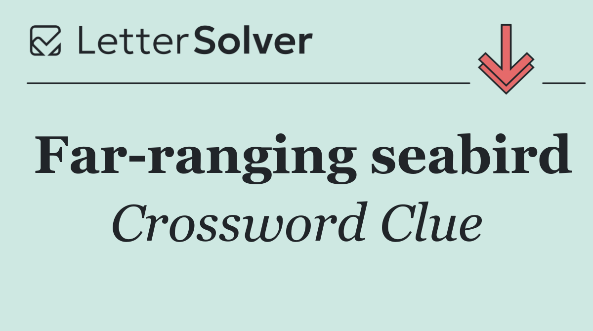 Far ranging seabird