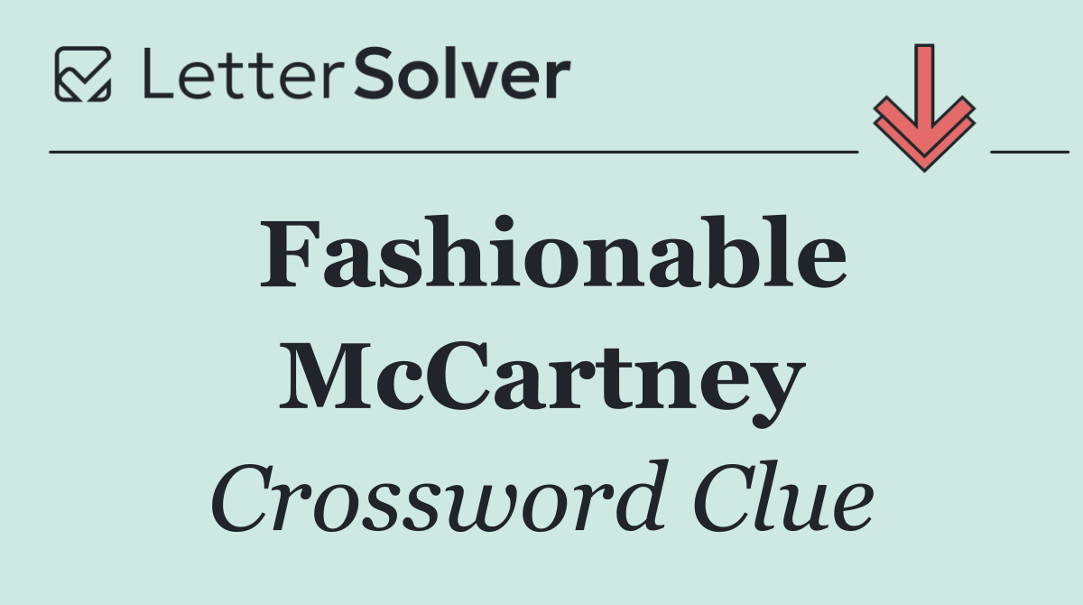 Fashionable McCartney