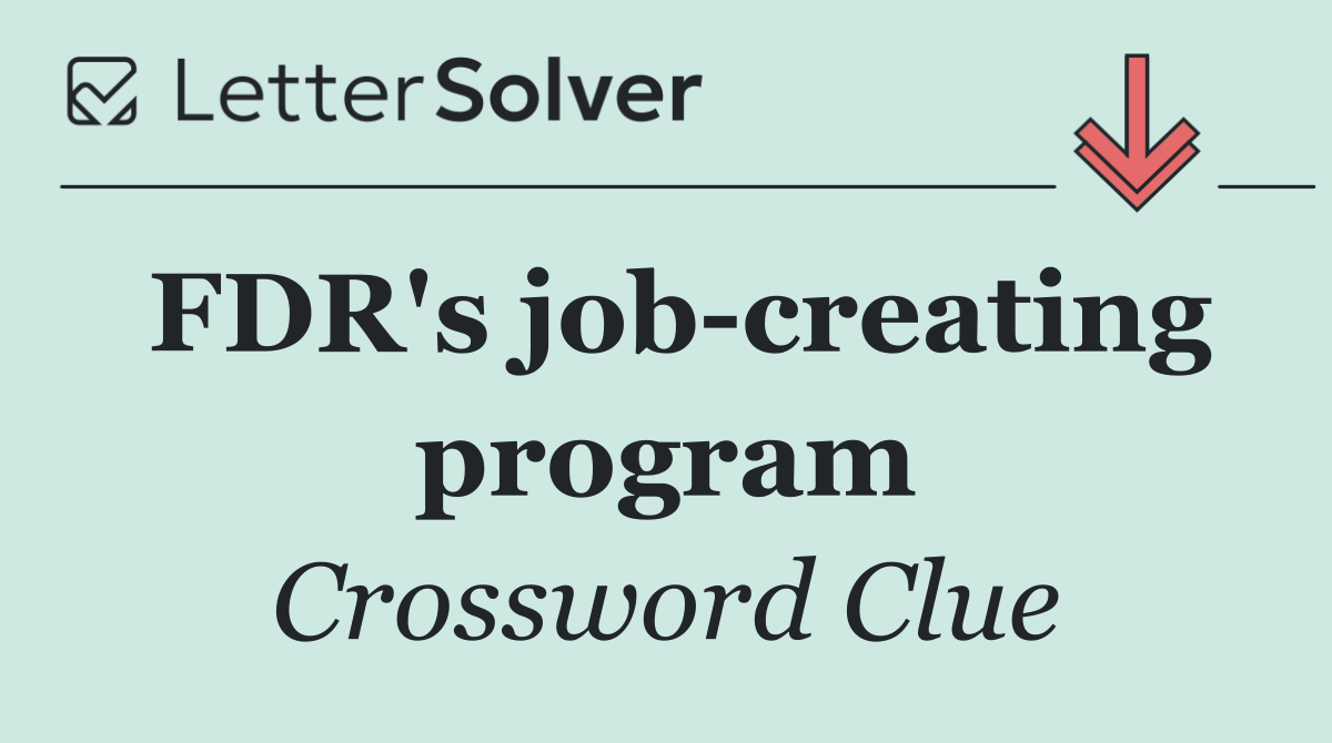 FDR's job creating program