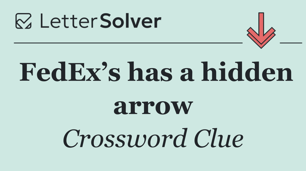 FedEx’s has a hidden arrow