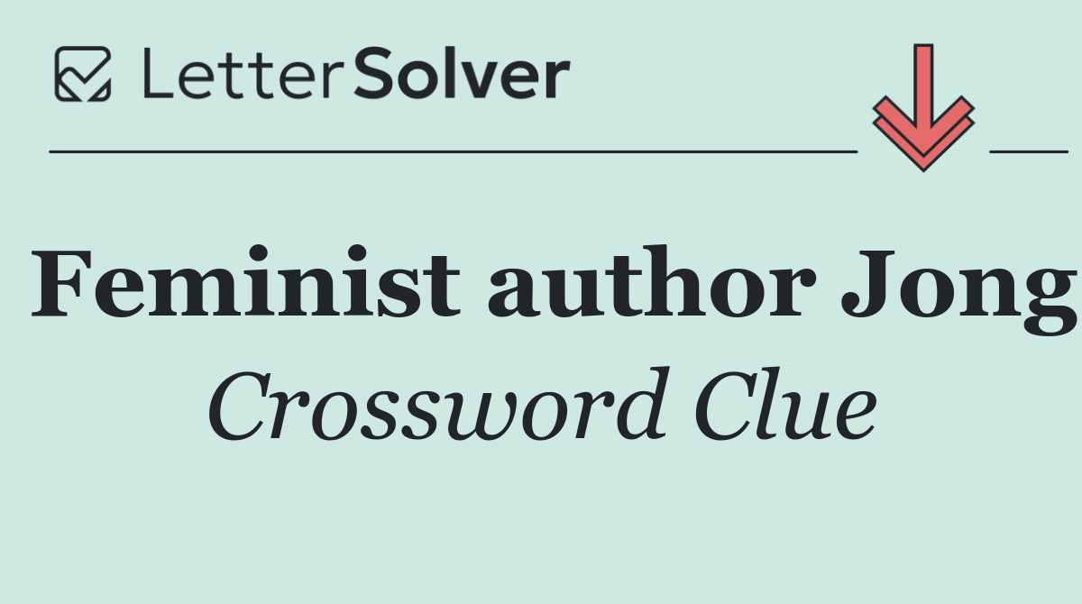 Feminist author Jong