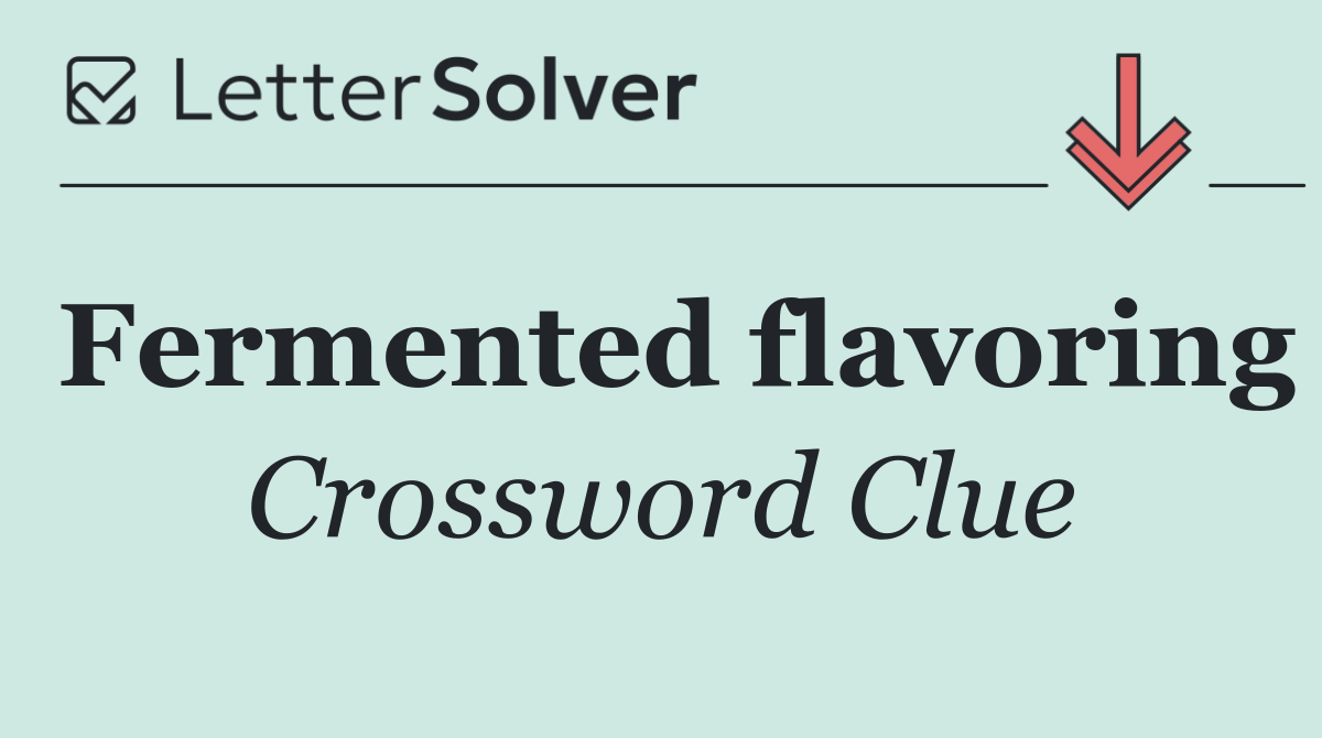 Fermented flavoring