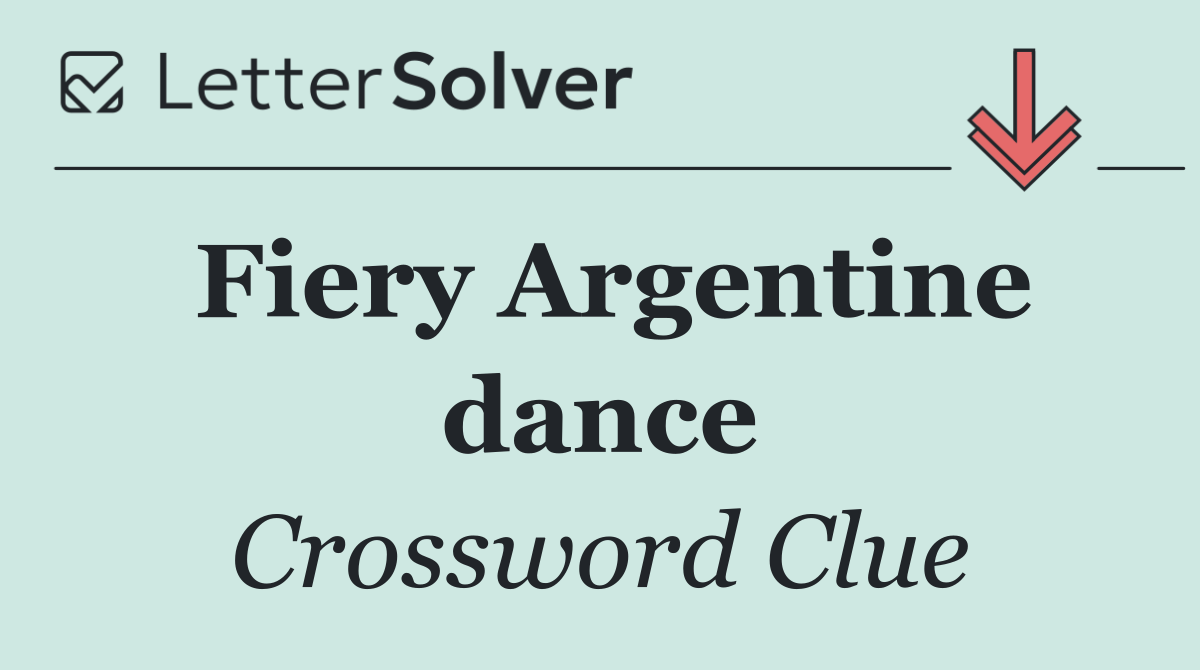 Fiery Argentine dance