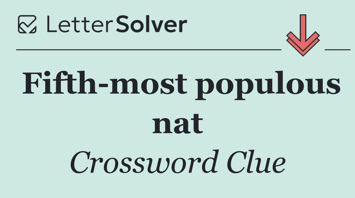 Fifth most populous nat