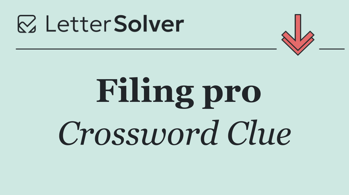 Filing pro