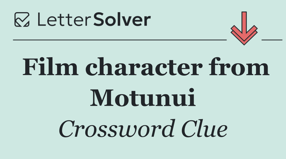 Film character from Motunui