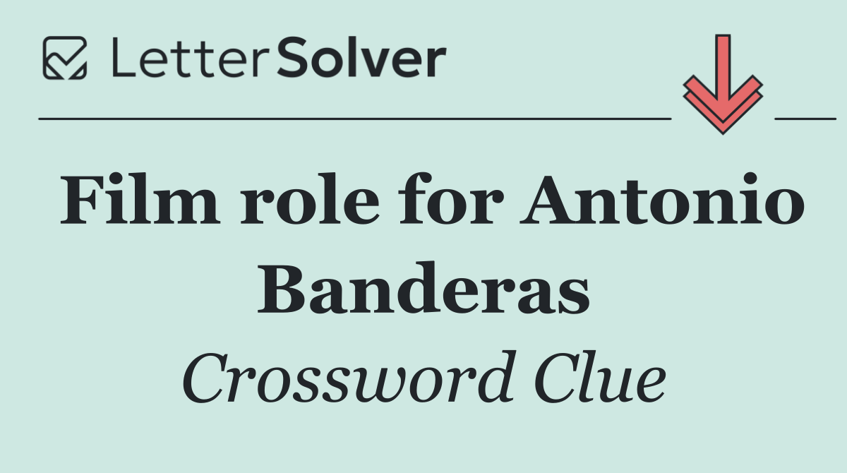 Film role for Antonio Banderas