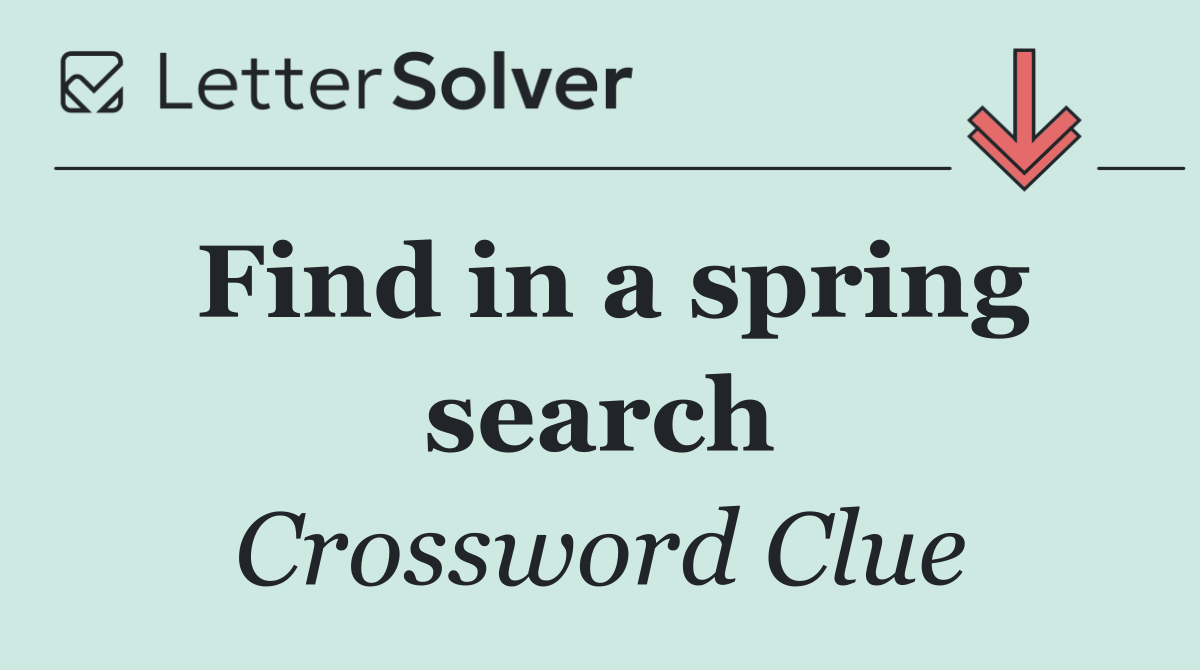Find in a spring search