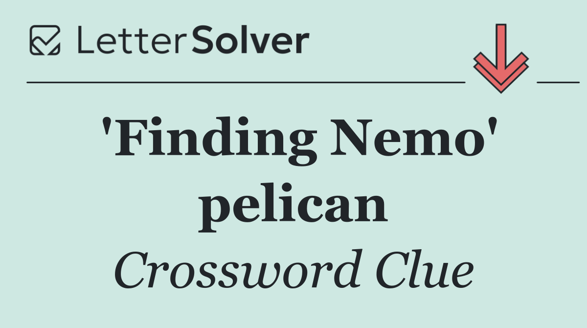'Finding Nemo' pelican