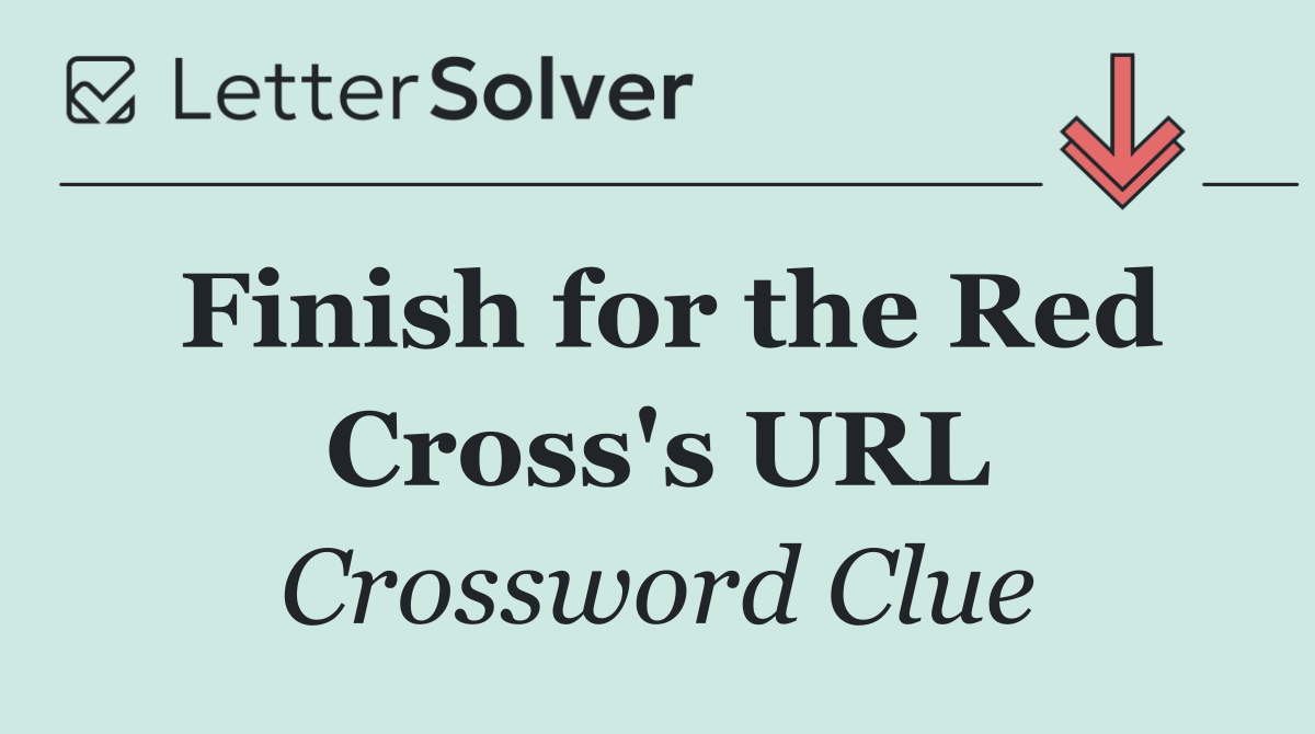 Finish for the Red Cross's URL