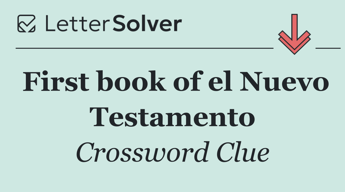 First book of el Nuevo Testamento