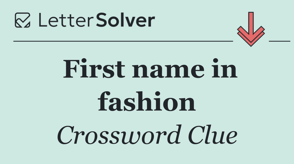 First name in fashion