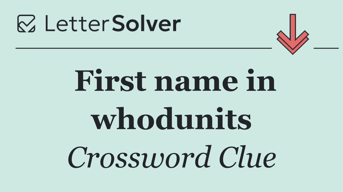 First name in whodunits