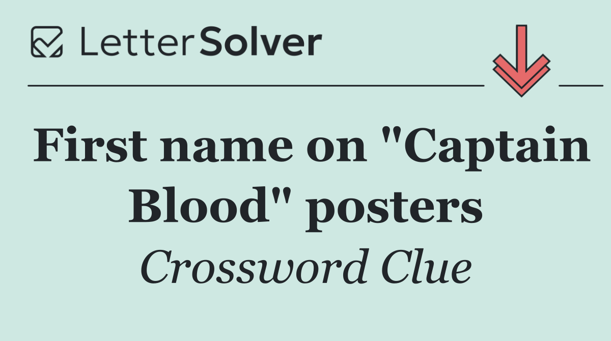 First name on "Captain Blood" posters