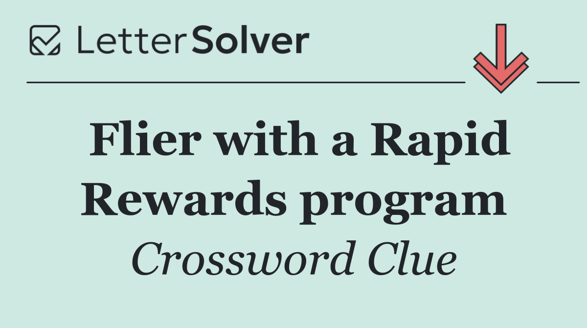 Flier with a Rapid Rewards program