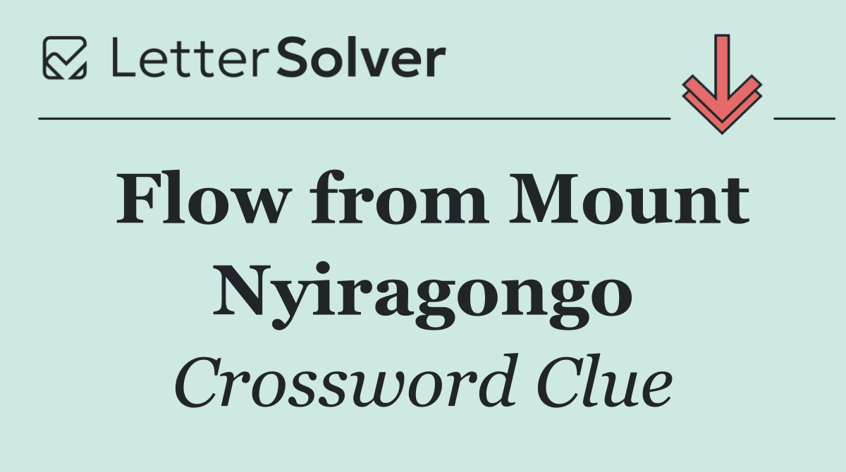 Flow from Mount Nyiragongo