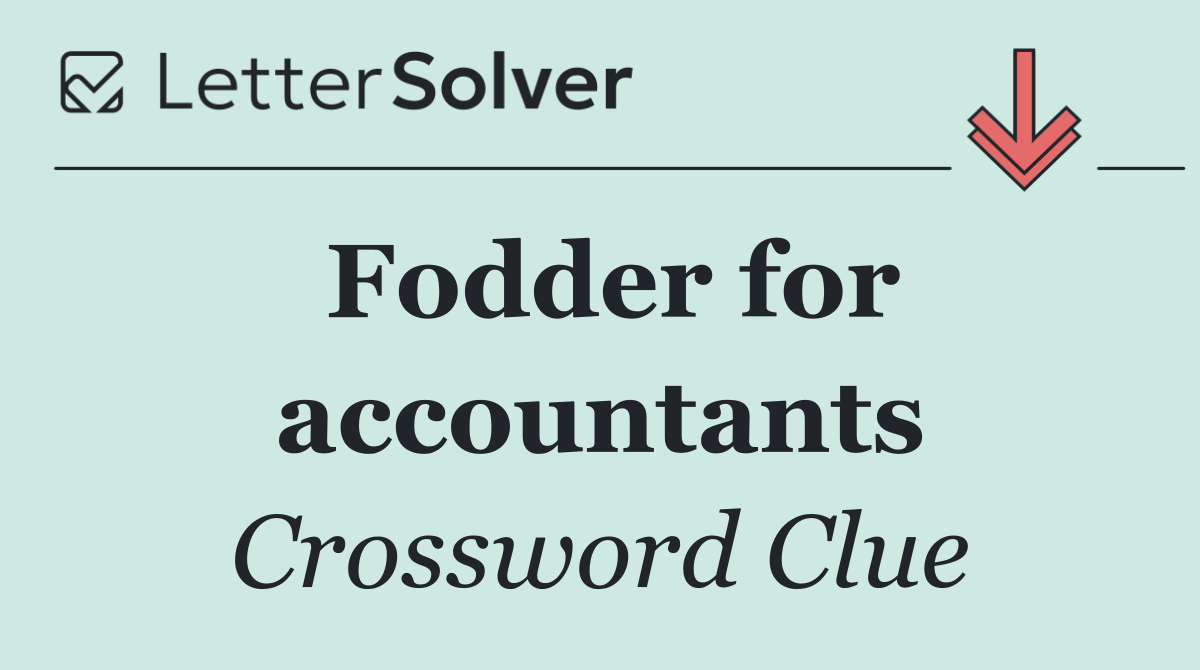 Fodder for accountants