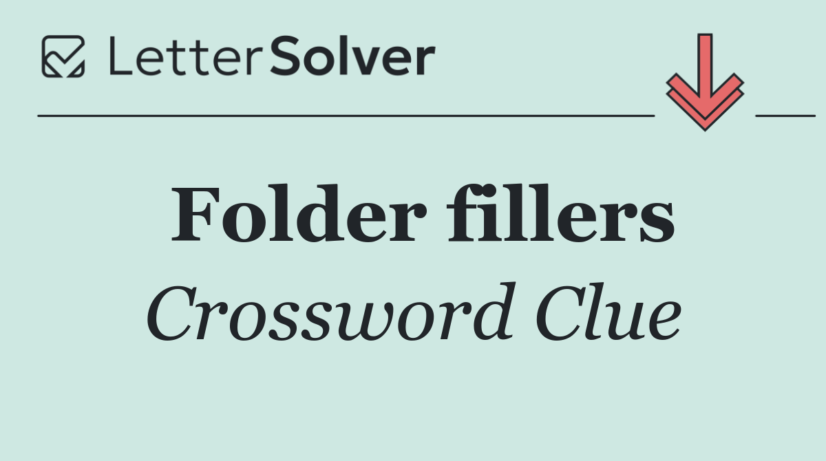 Folder fillers
