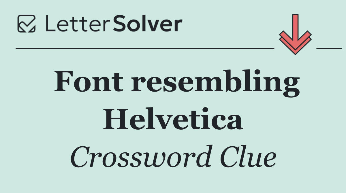 Font resembling Helvetica