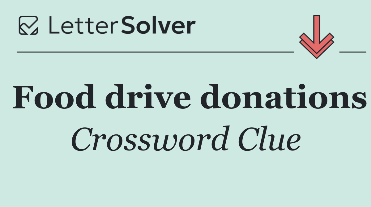 Food drive donations