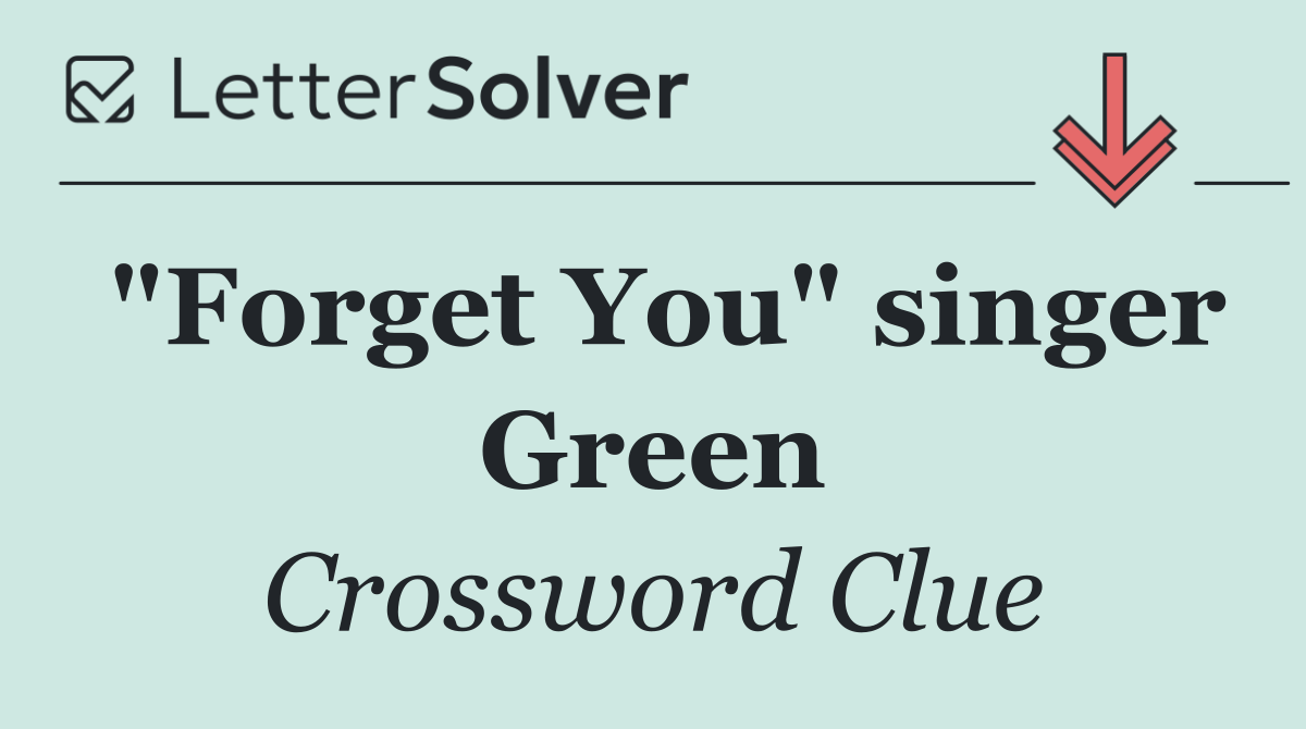 "Forget You" singer Green