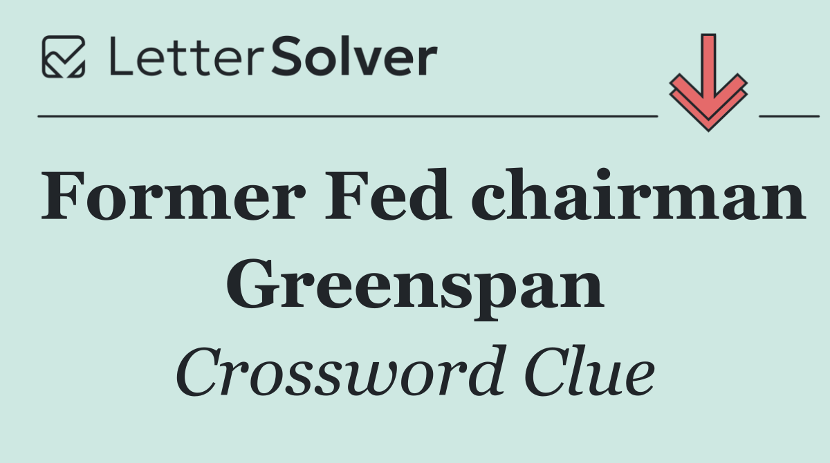 Former Fed chairman Greenspan